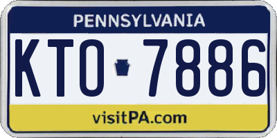 PA license plate KTO7886