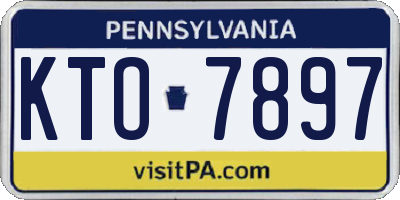 PA license plate KTO7897