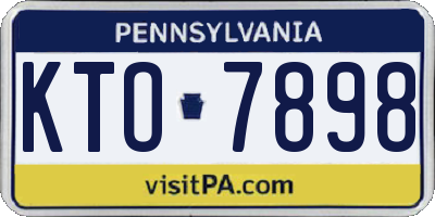 PA license plate KTO7898