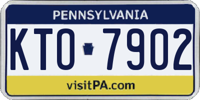 PA license plate KTO7902