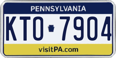 PA license plate KTO7904