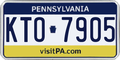 PA license plate KTO7905