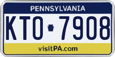 PA license plate KTO7908