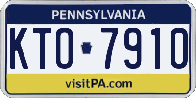 PA license plate KTO7910