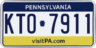 PA license plate KTO7911