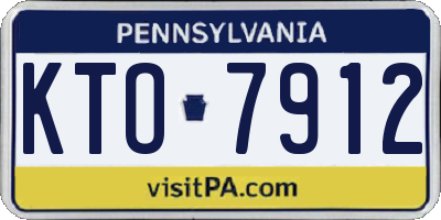 PA license plate KTO7912
