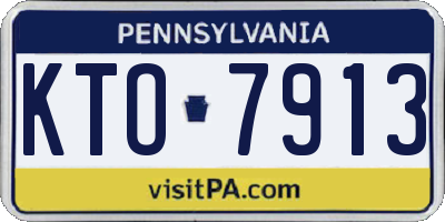 PA license plate KTO7913