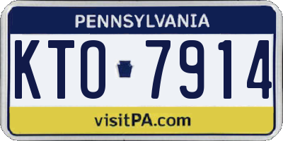 PA license plate KTO7914