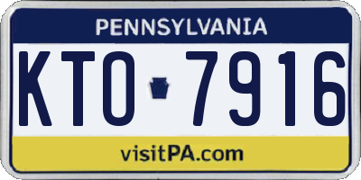 PA license plate KTO7916