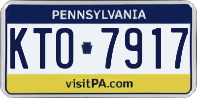 PA license plate KTO7917