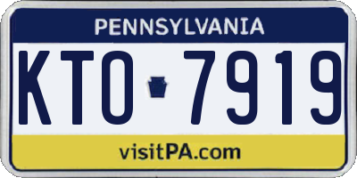 PA license plate KTO7919
