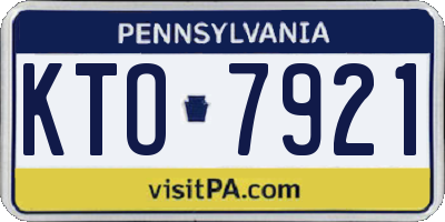 PA license plate KTO7921