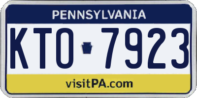PA license plate KTO7923