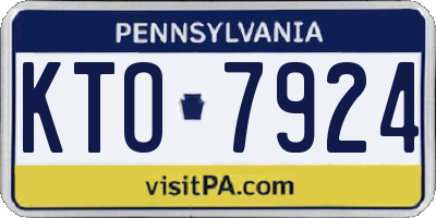PA license plate KTO7924