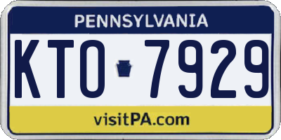 PA license plate KTO7929