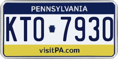 PA license plate KTO7930