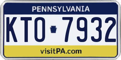 PA license plate KTO7932