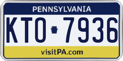 PA license plate KTO7936