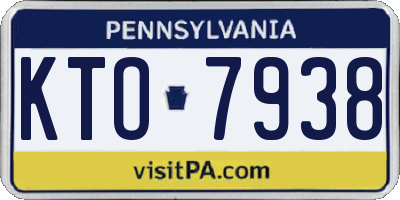 PA license plate KTO7938