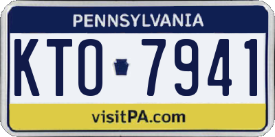 PA license plate KTO7941