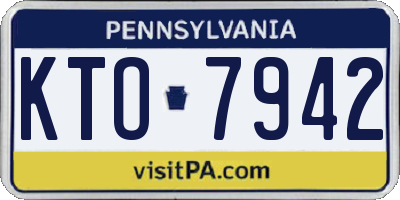 PA license plate KTO7942