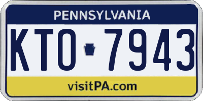 PA license plate KTO7943