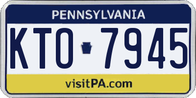 PA license plate KTO7945