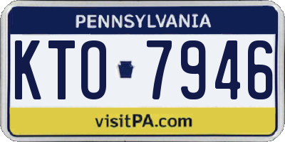 PA license plate KTO7946
