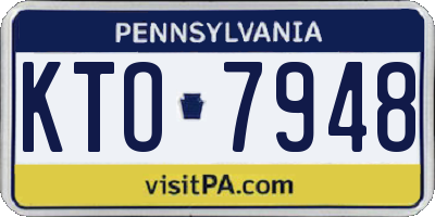 PA license plate KTO7948