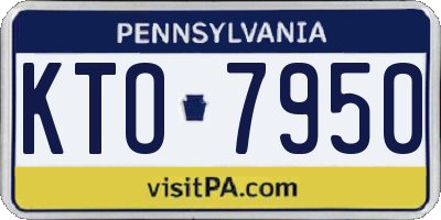 PA license plate KTO7950