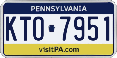PA license plate KTO7951