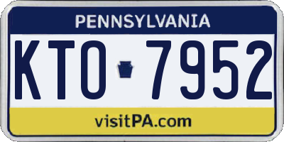 PA license plate KTO7952