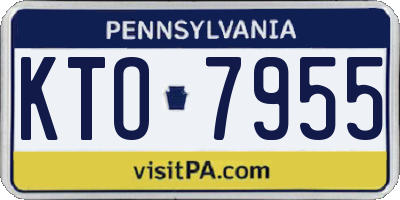 PA license plate KTO7955