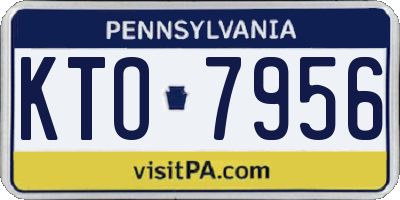 PA license plate KTO7956