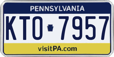 PA license plate KTO7957