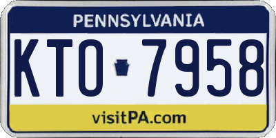 PA license plate KTO7958