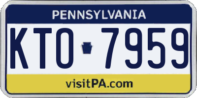 PA license plate KTO7959