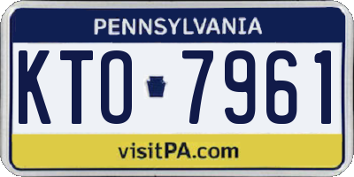 PA license plate KTO7961