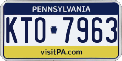 PA license plate KTO7963