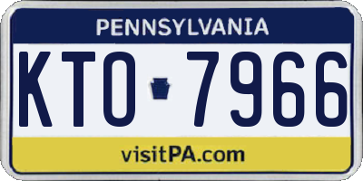 PA license plate KTO7966