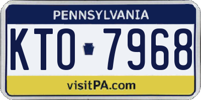PA license plate KTO7968