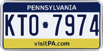 PA license plate KTO7974