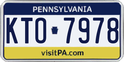 PA license plate KTO7978