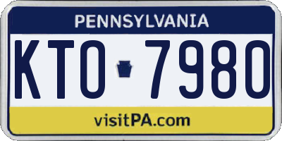 PA license plate KTO7980