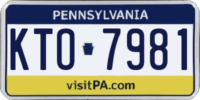 PA license plate KTO7981