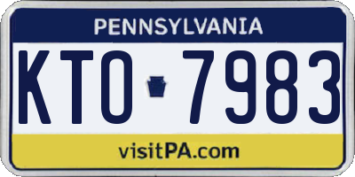 PA license plate KTO7983