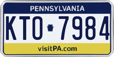 PA license plate KTO7984