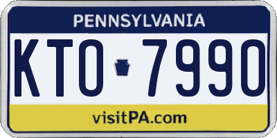 PA license plate KTO7990