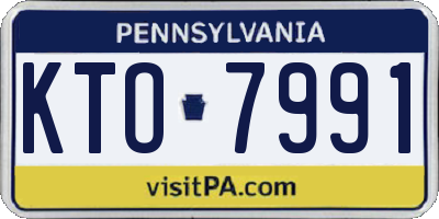PA license plate KTO7991