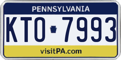 PA license plate KTO7993